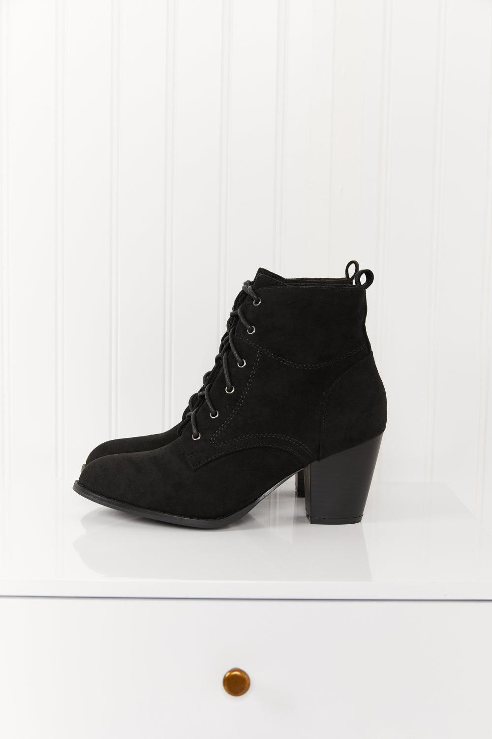 DDK Forever Fall Lace-Up Heeled Booties - Avaroseluxe