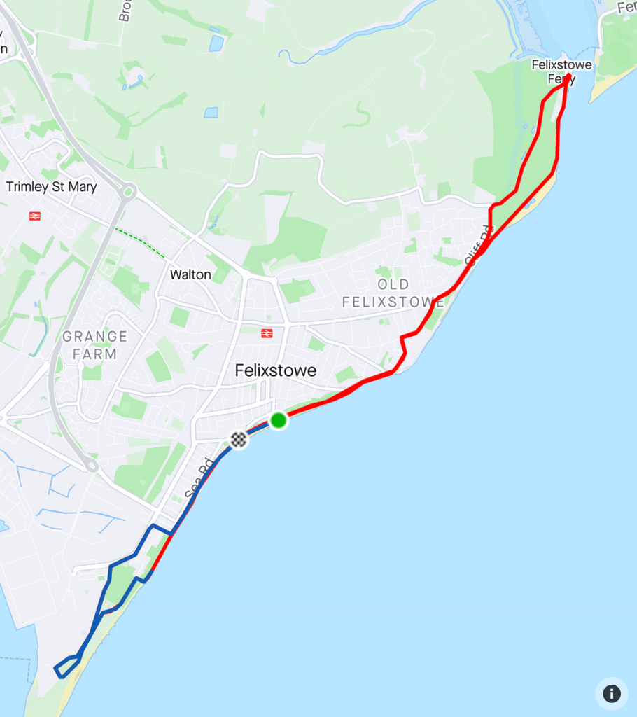 felixstowe 10 miles course