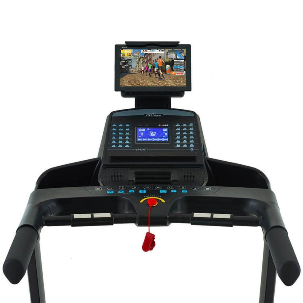 jtx sprint 5 treadmill dashboard and screen with zwift