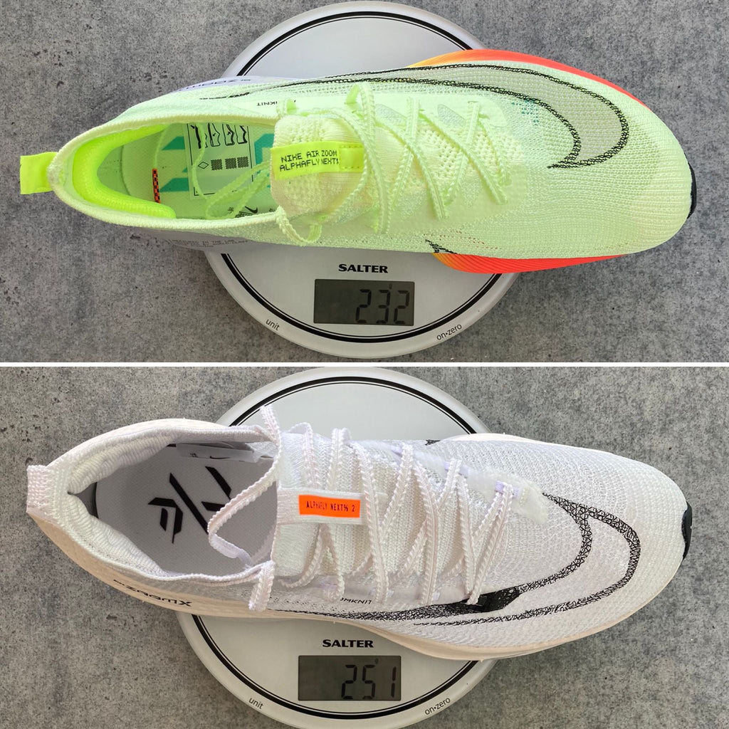 nike alphafly 2 weight difference