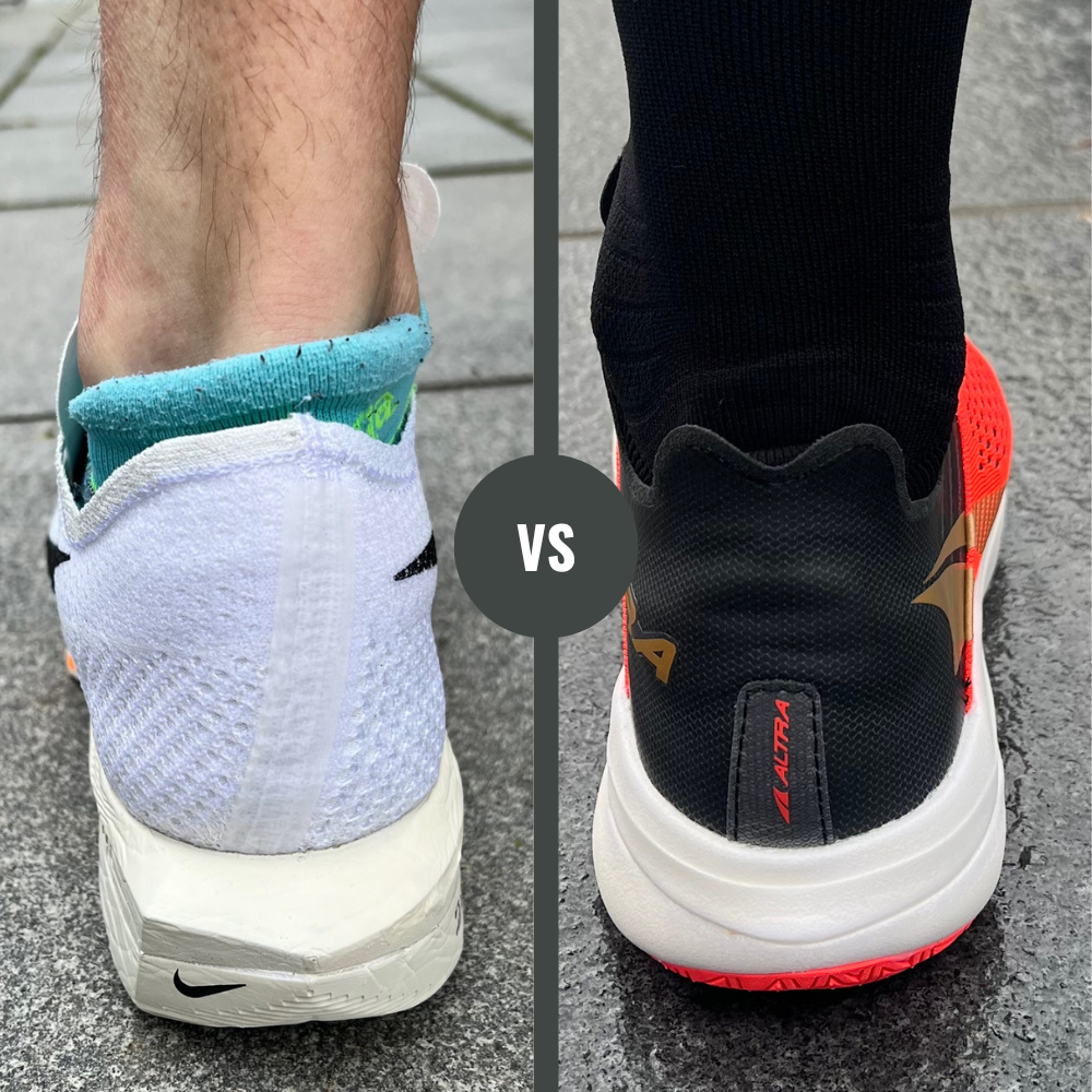 altra vanish carbon vs nike vaporfly 3 heel difference