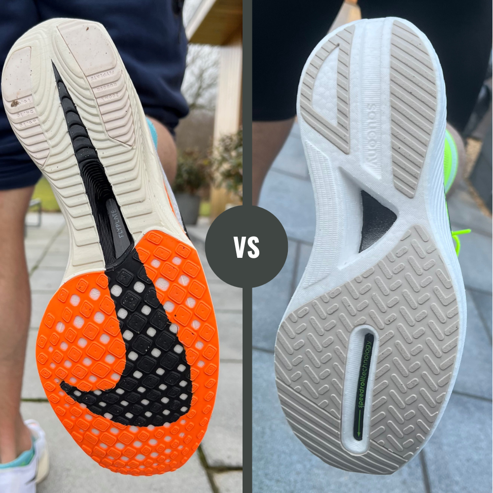 nike vaporlfy 3 vs saucony endorphin pro 3 sole view