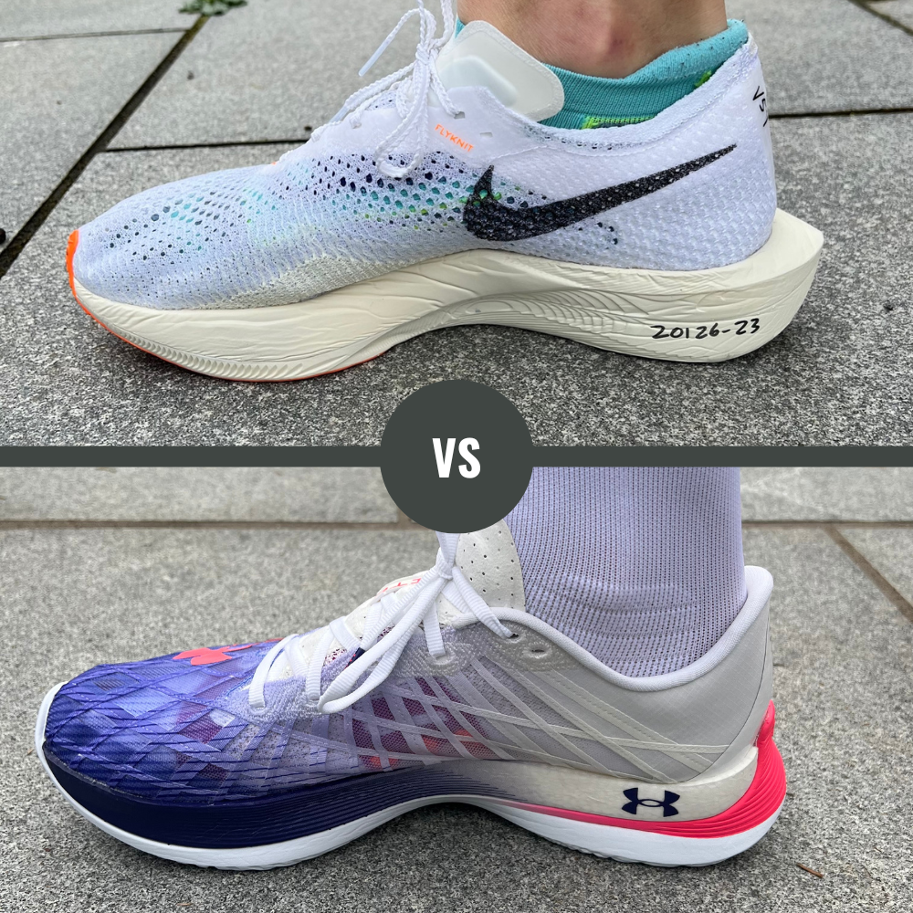 nike vaporlfy 3 vs under armour velociti elite midsole inside comparison