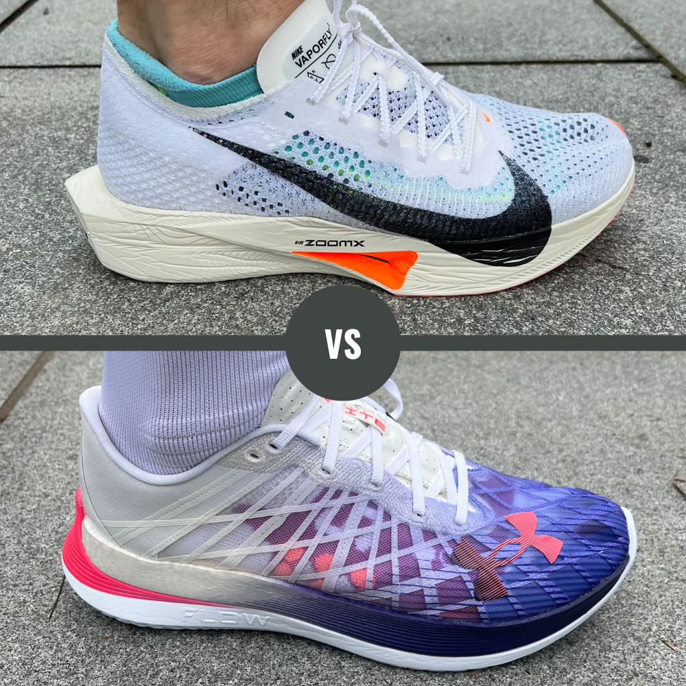 nike vaporlfy 3 vs under armour velociti elite midsole outside comparison