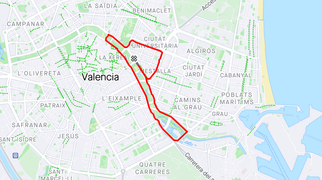 valencia 10k course from strava