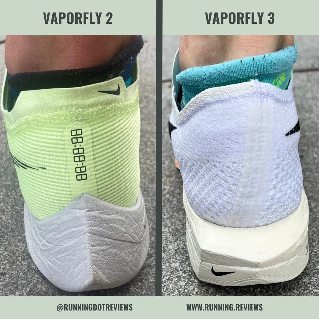 vaporfly 2 vs vaporfly 3 heel