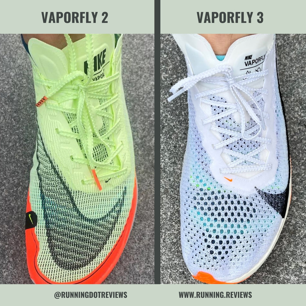 vaporfly 2 vs vaporfly 3 uppers