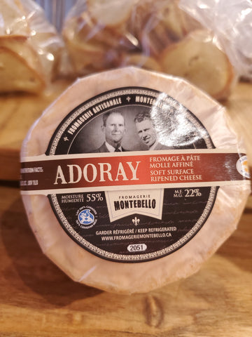 a small wheel of soft Adoray Cheese. 