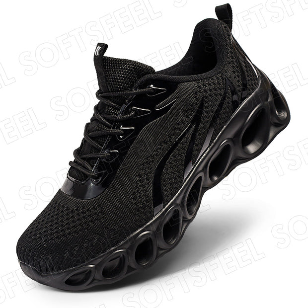 Softsfeel Men's Relieve Foot Pain Perfect Walking Shoes - Black