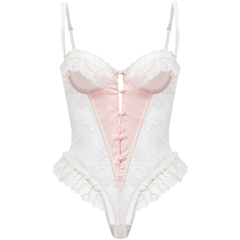 Kawaii Princess Lace Patchwork Bodysuit