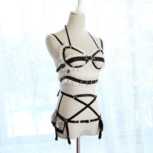 Holographic Chain Body Chest Harness Gothic Shiny