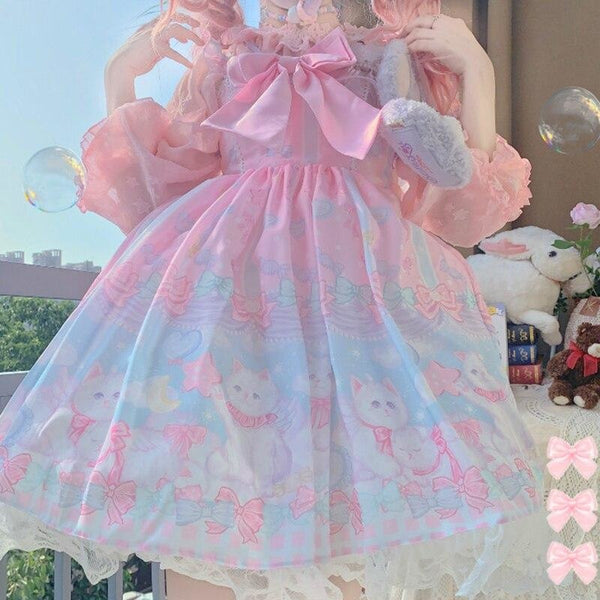 Kawaii Drippy Polkadot Lolita Dress - Kawaii Fashion Shop