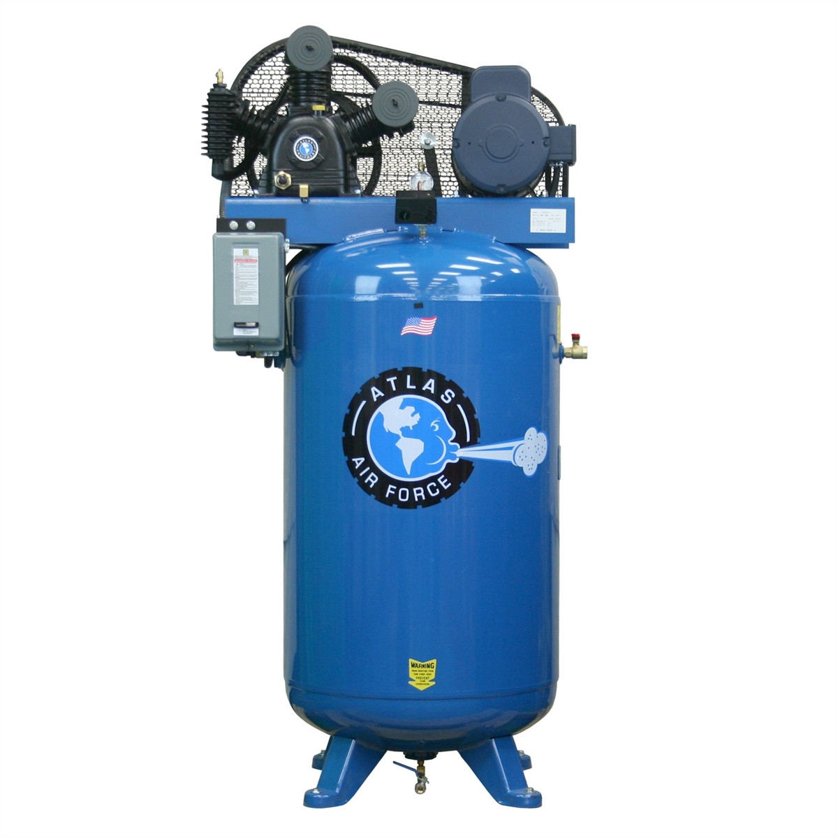 Harden massa Scarp Air Force AF7 Two Stage 5 HP 220 Volt Single Phase 80 Gallon Air Compr| Red  Mountain Lift Services