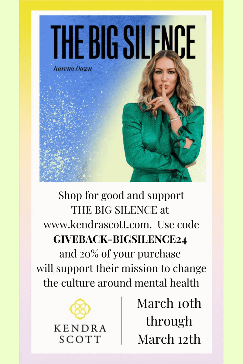 Kendra Scott gives back to The Big Silence Foundation using the code