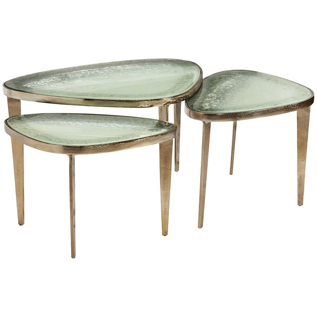 Interlude Home Jan Bunching Cocktail Tables 3 Piece Set Benjamin Rugs Furniture