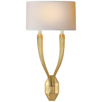 E.F. Chapman Symmetric Twist Sconce in Antique Brass by Visual Comfort  Signature at Destination Lighting