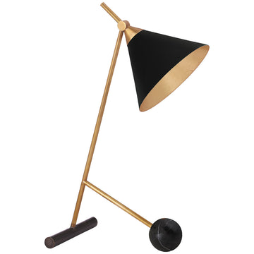 Miramar Table Lamp with Antique-Burnished Brass Shade