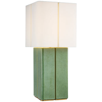 Kelly Wearstler Troye Medium Table Lamp in Antique-Burnished Brass wit