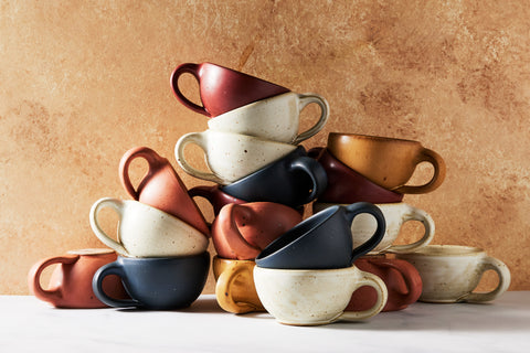 Handmade ceramics finished with house-mixed, semi-matte glazes customized for your wedding registry by LAIL Design