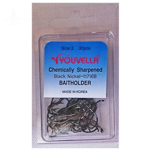 30 Pack of Size 2/0 Jarvis Walker Chemically Sharpened Black