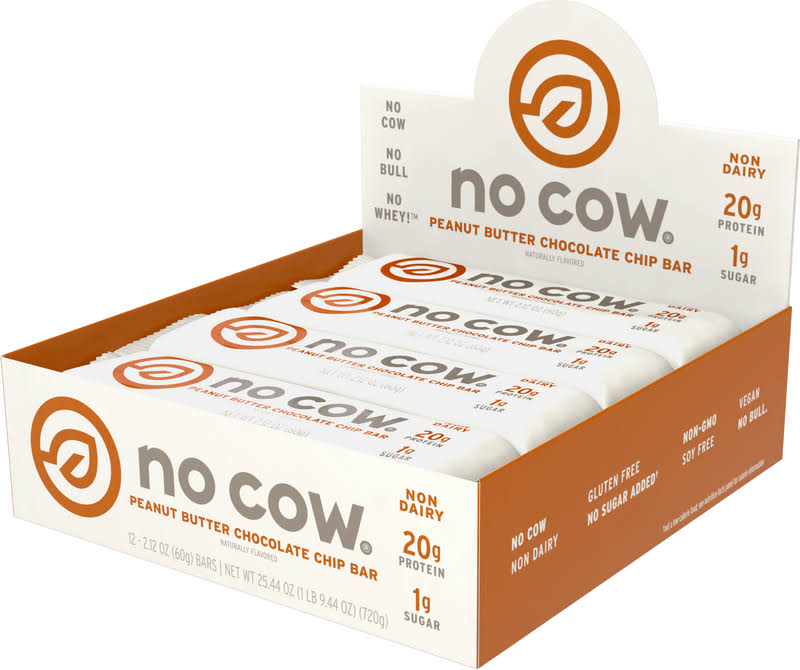 (price/case)no Cow 50503 Peanut Butter Chocolate Chip Bar 6-12-2.12 Ounce