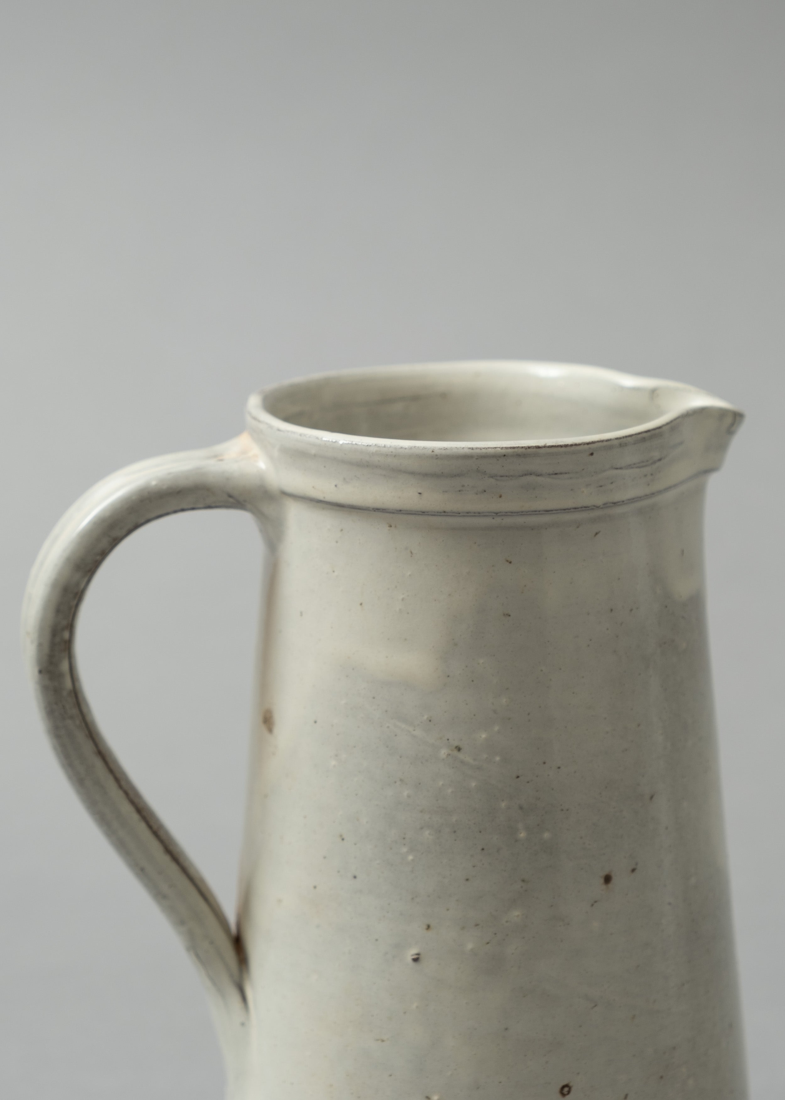 PICHET EN GRÃS EMAILLÃ NÂ°60 - CREME - H 16 CM - POTERIE TURGIS