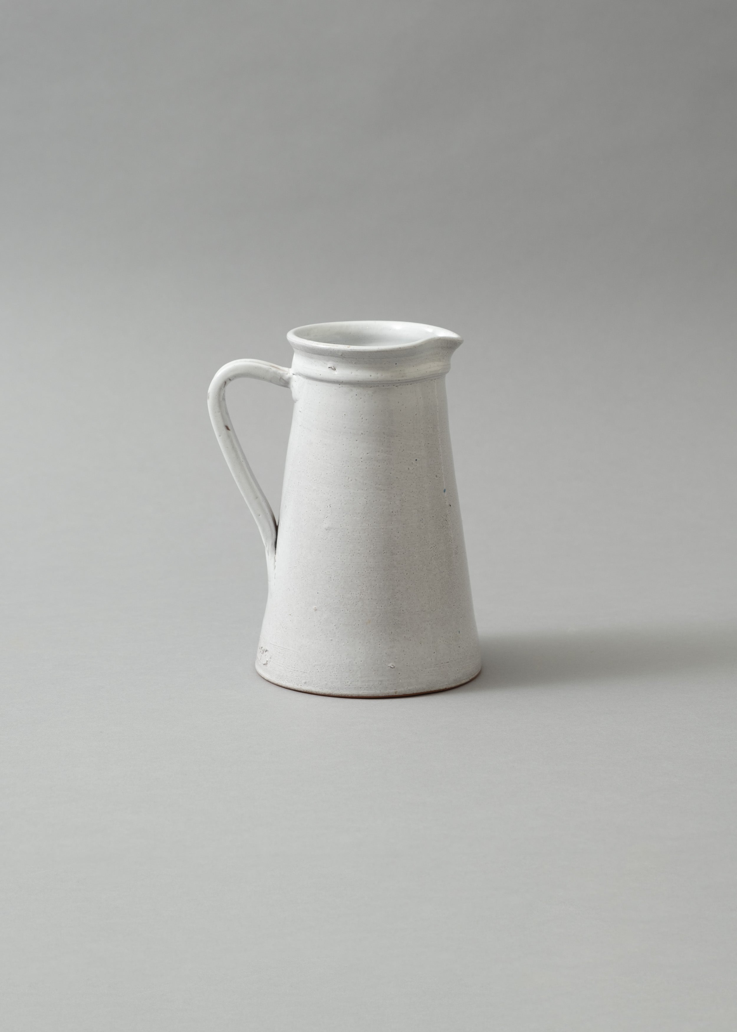 PICHET EN GRÃS EMAILLÃ NÂ°42 - CREME - H 19 CM - POTERIE TURGIS