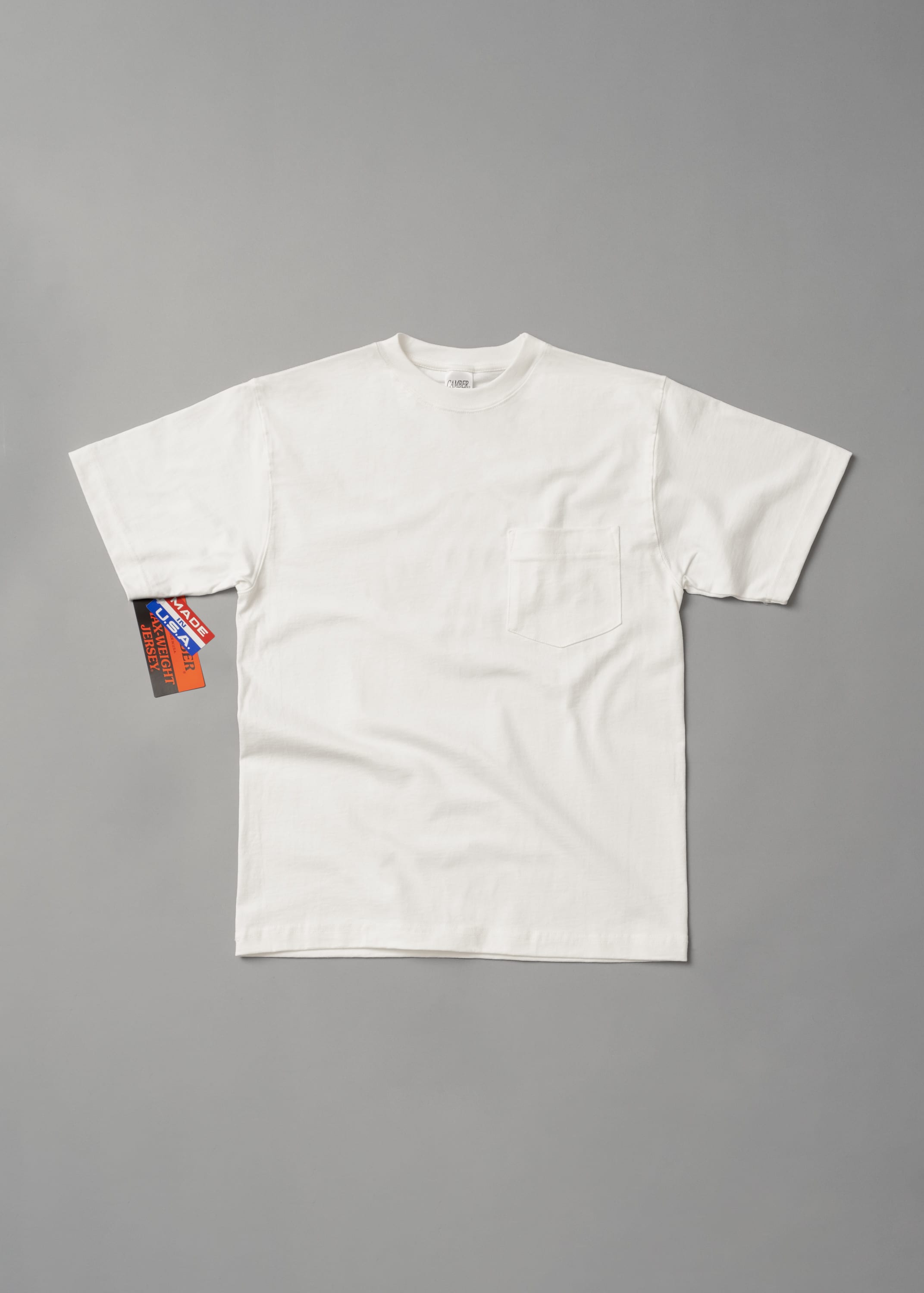 T-SHIRT EPAIS - BLANC - MAX WEIGHT 8 OZ - CAMBER USA