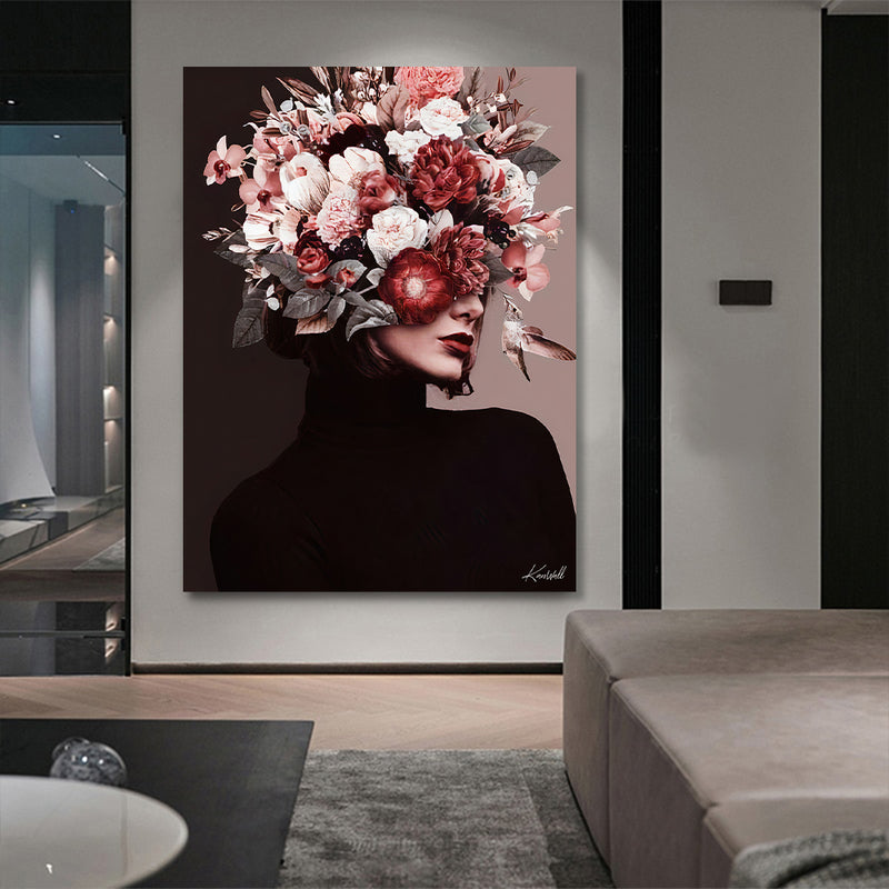 Arrangement kennis Kluisje Flower Head Canvas of Plexiglas Schilderij Bestellen? – AKU Woodpanel