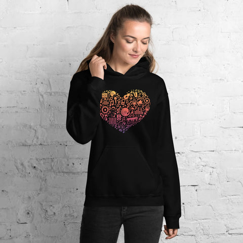 Musical Heart Unisex Hoodie