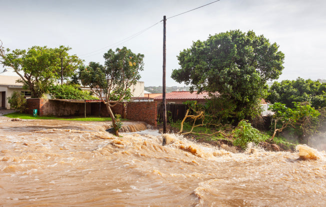 Alt: A flooded African village