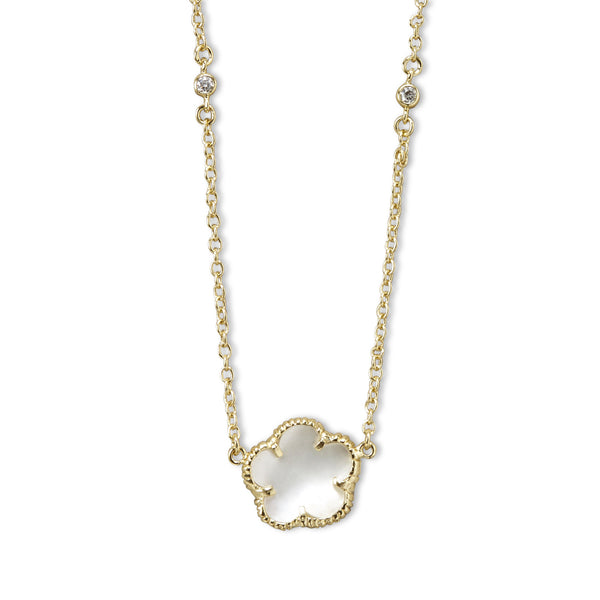 Single mother of pearl clover necklace – Jewels By Joanne