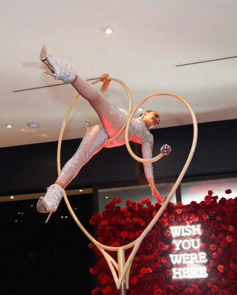 Madame Zero aerial dancer at Ciel Restaurant for Model of the Year Awards