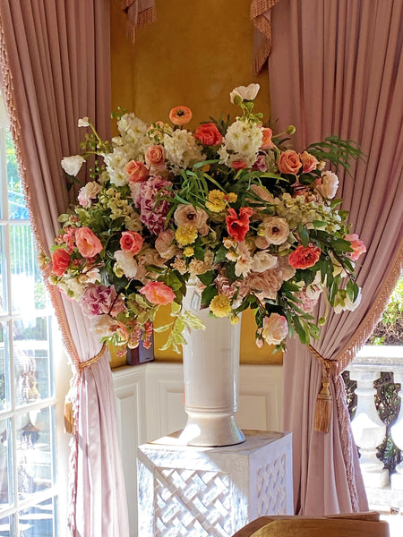 Beautiful large centerpiece arrangement using high quality faux flowers