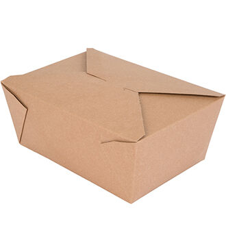 9x6x2.5 Eco-Friendly Disposable Takeout Box / Double Compartment