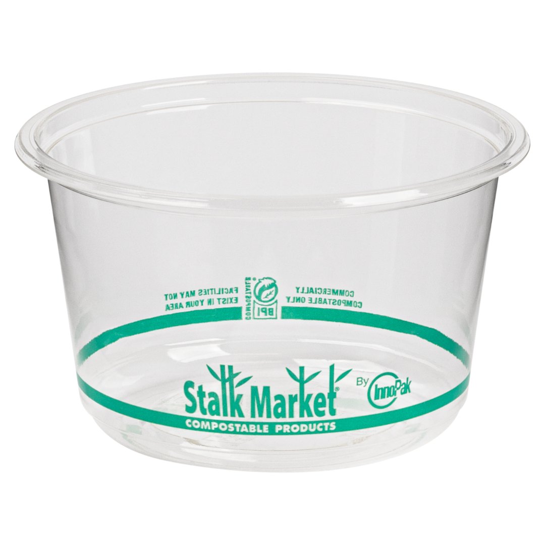 128 oz. Round Microwaveable Deli Container/Tub (Clear) w/Lid 15/PK