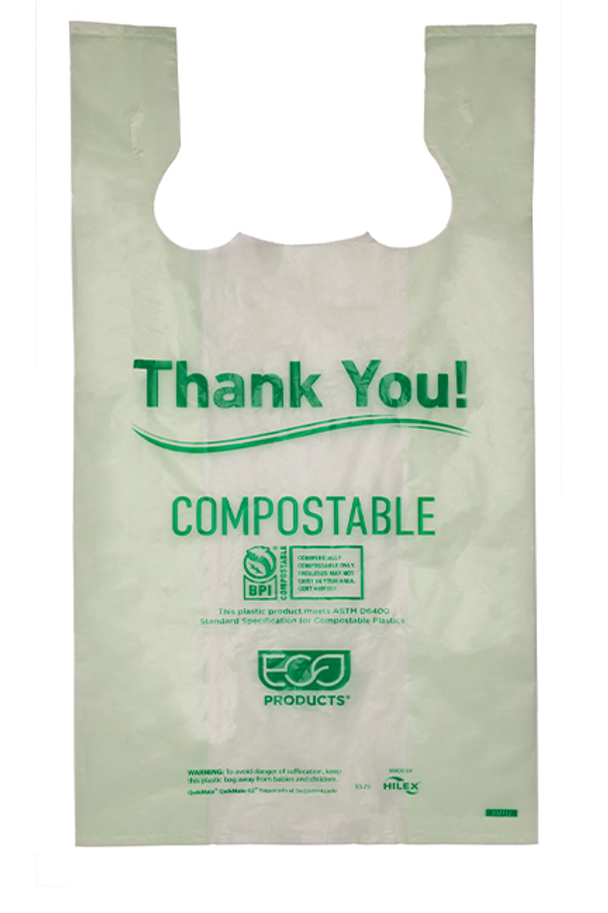 Eco Friendly Compostable Shopping Bags Green Paper Products