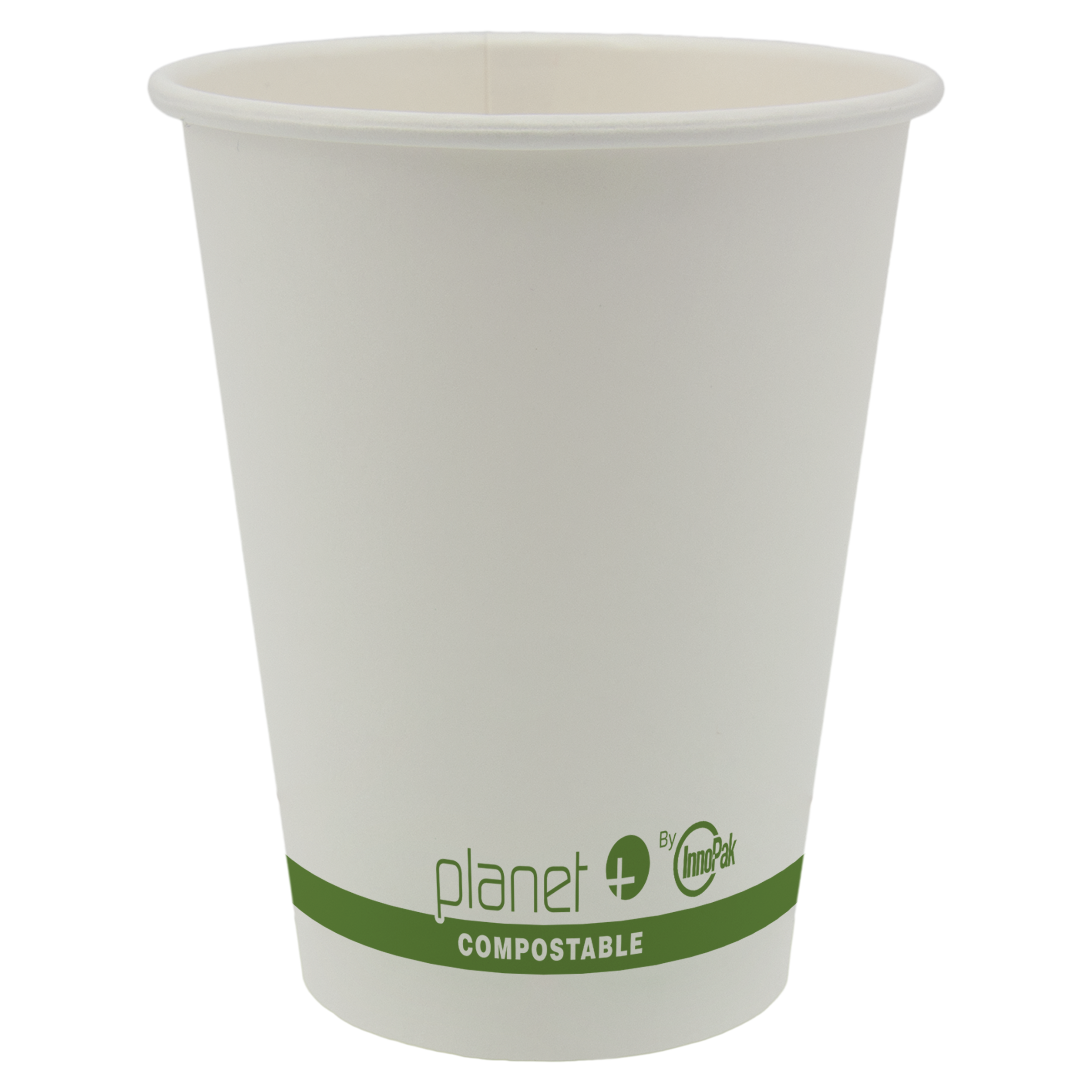 12 oz White Compostable Paper Coffee Cup