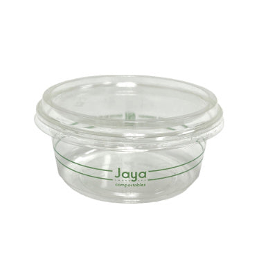 32 oz Jaya Compostable Round PLA Deli Container