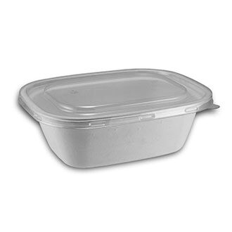 10 Pack 64oz Disposable Plastic Salad Containers with Lids, Takeout Bowls, Clear