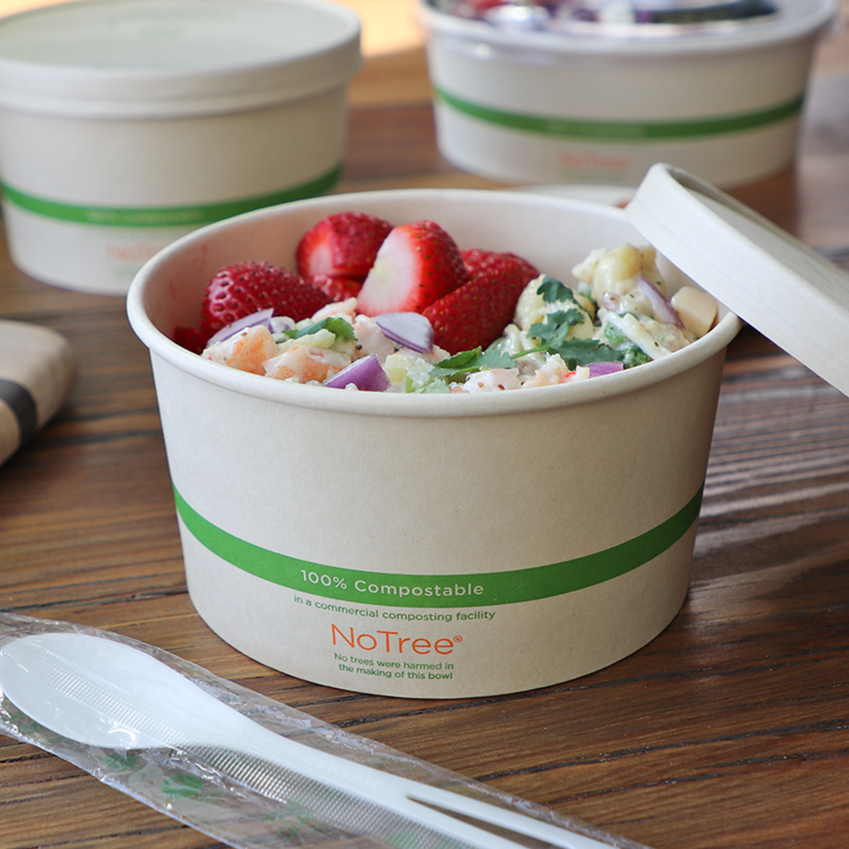 Compostable Food Bowl With Lid-Go-Compost