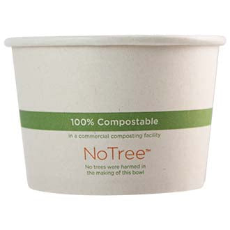 100% Compostable Paper Bowls 32 oz - 150 Bowl Set | Ecovita / Unbleached - Eco Friendly Alternative to Paper Bowls