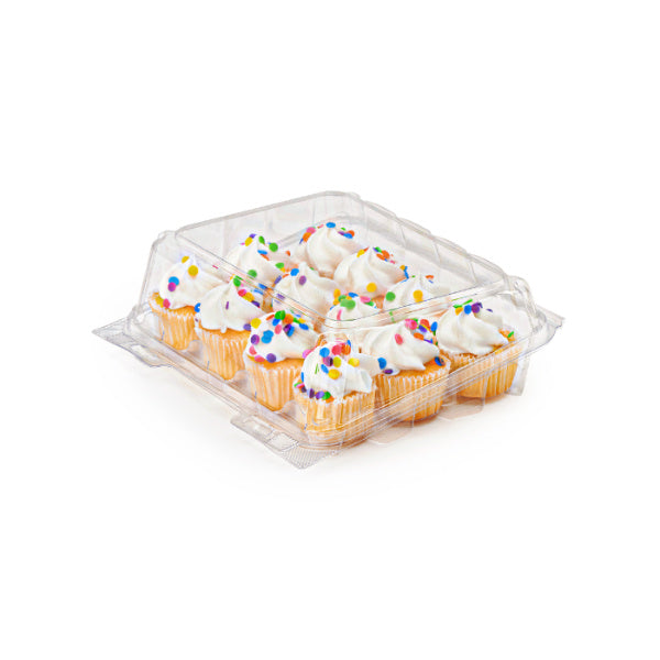 2.25 Mini Cupcake & Muffin  Clear Compostable 6 Pack Container