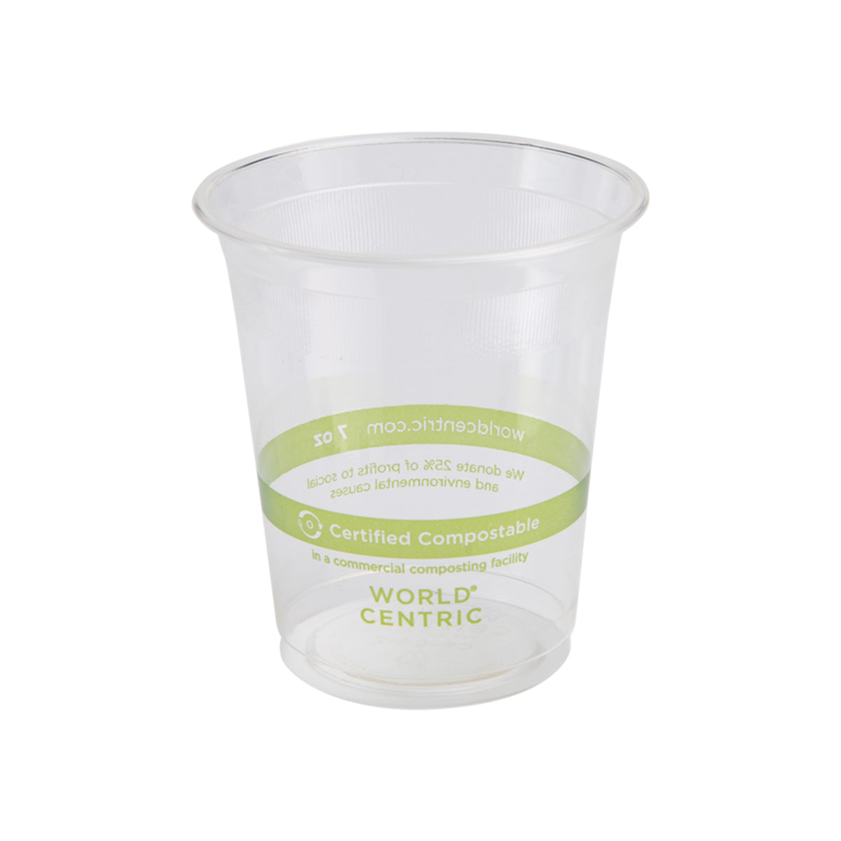 Fabri-Kal Greenware 9 oz. Compostable Clear Plastic Parfait Cup with 4 oz.  Insert and Flat and Dome Lids - 100/Pack