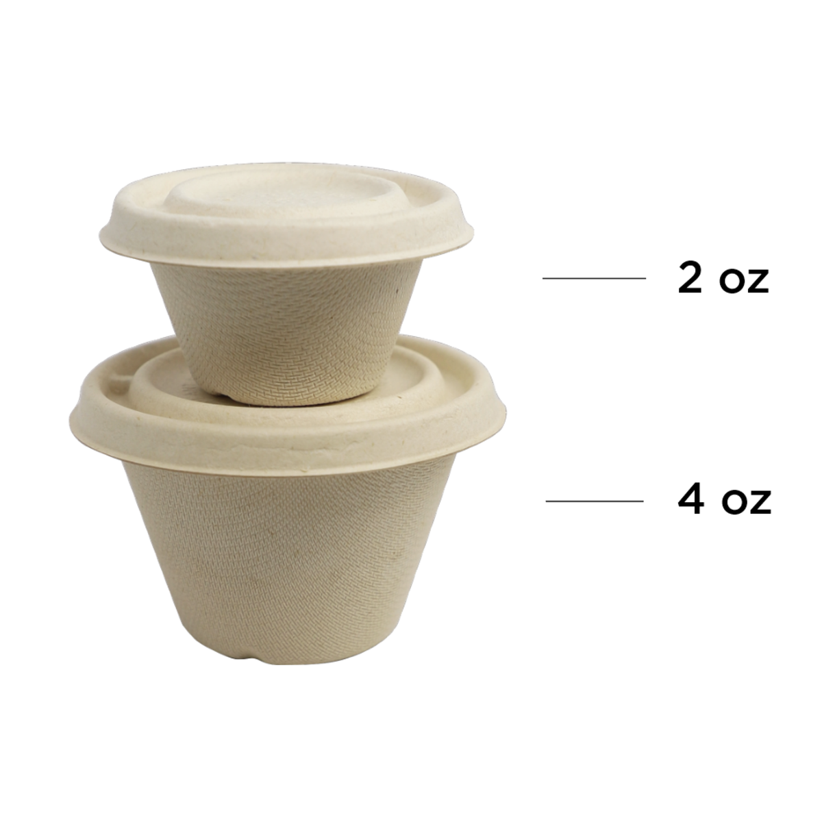 Sauce Cup With Lid - Compostable Sauce Container - Go-Compost