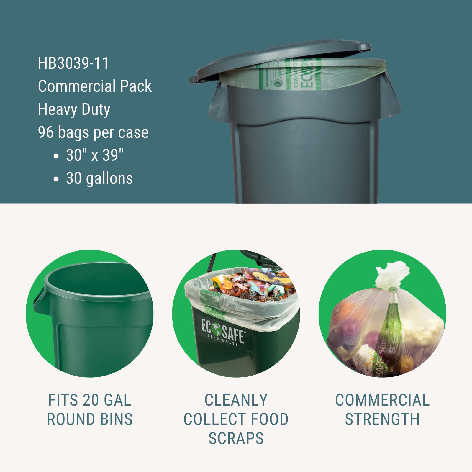 20 gal Certified Compostable Trash Bags