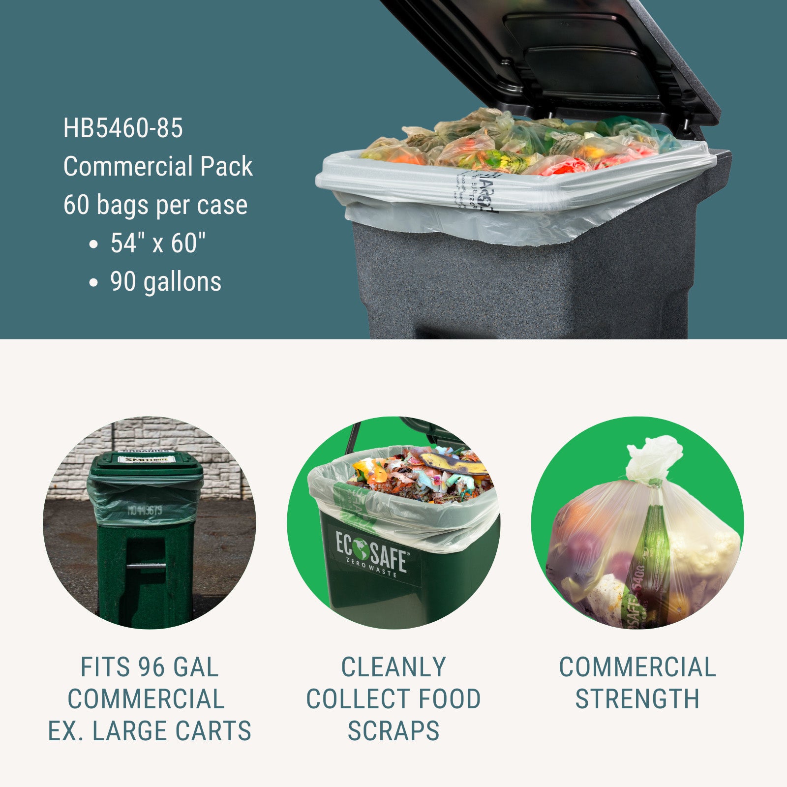 90 gal Certified Compostable Large Trash Liners