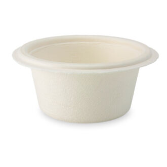 Coppetta Round Kraft Paper To Go Cup Lid - Fits 5 oz - 3 1/2 x 3 1/2 x  1/2 - 200 count box