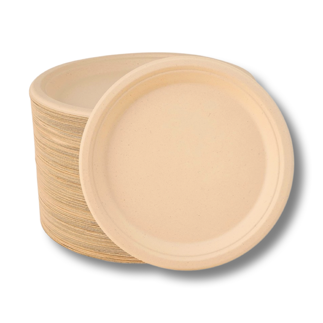 Biodegradable Paper Plates With Bamboo Forks 7 - Temu