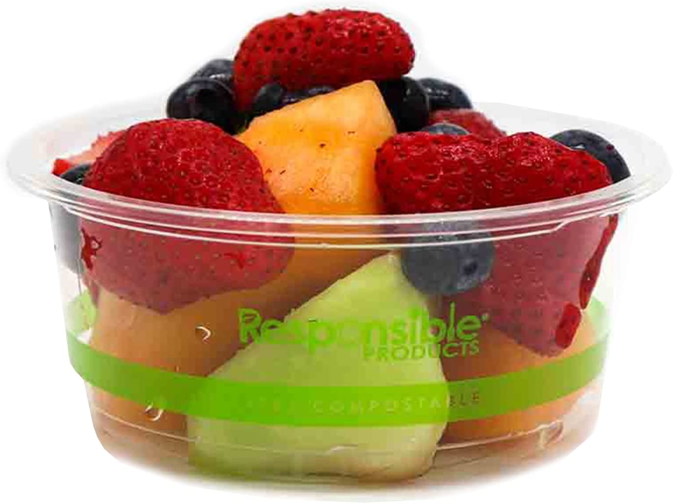 Custom Printed 8 oz Compostable PLA Round Deli Containers World